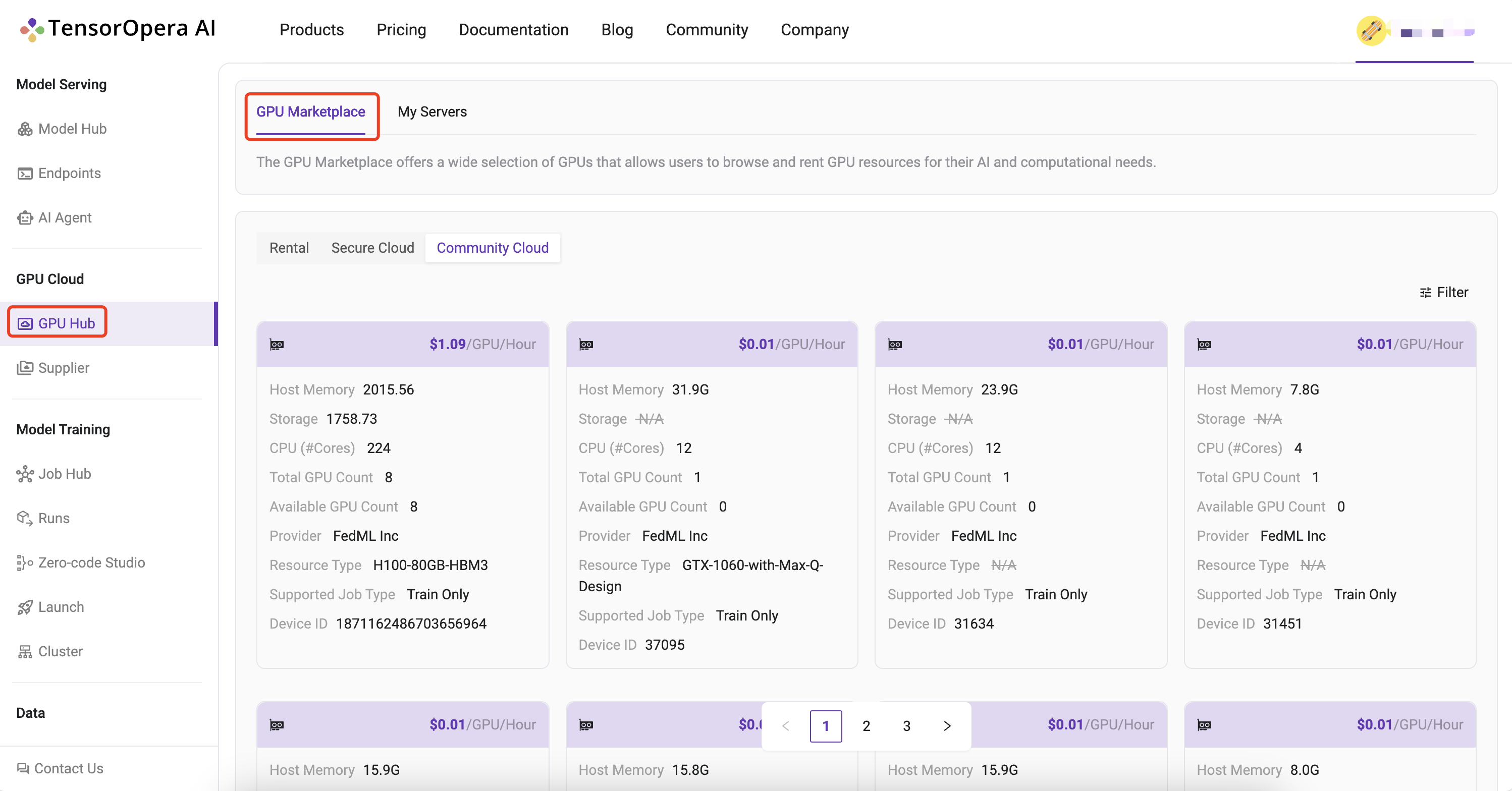 GPU Marketplace