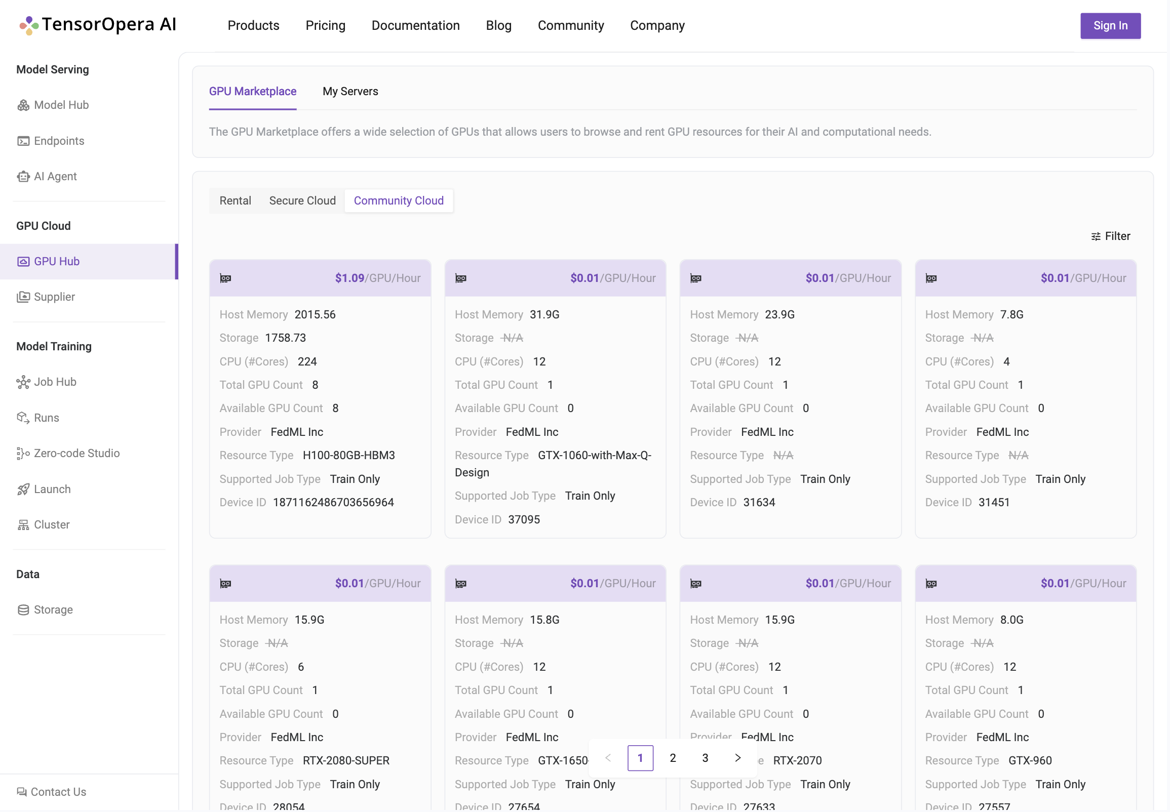 GPU Marketplace